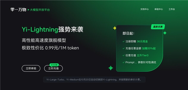 国内模型首度超越 GPT-4o!零一万物新旗舰模型 Yi-Lightning 排名世界第六、中国第一,致力以顶尖模型赋能千行百业